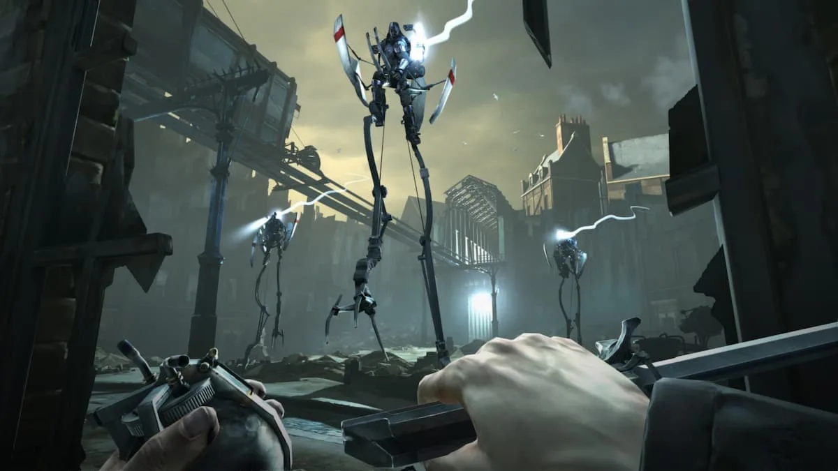 Giant walkers in Dishonored.