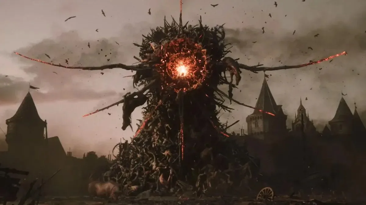 Divinity trailer statue.