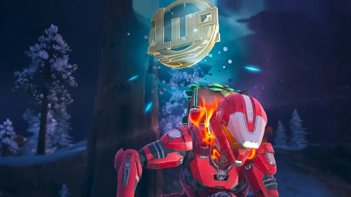 1-Up Token Power Up saving player from death in fortnite