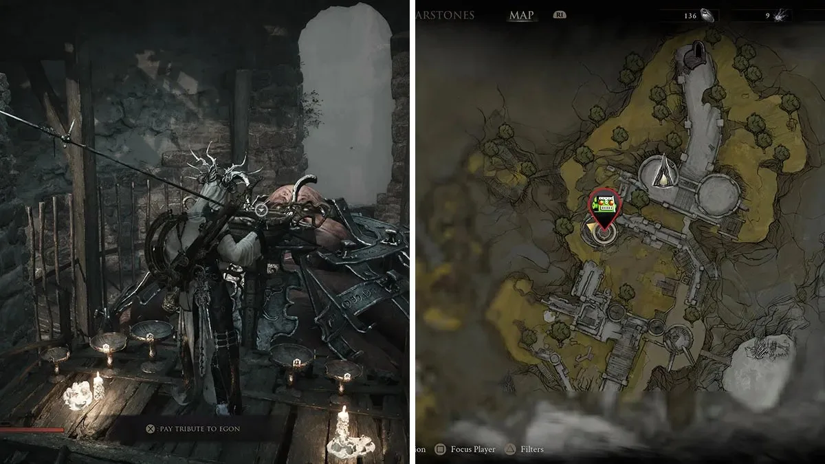 Ego's location in Mortal Shell 2.