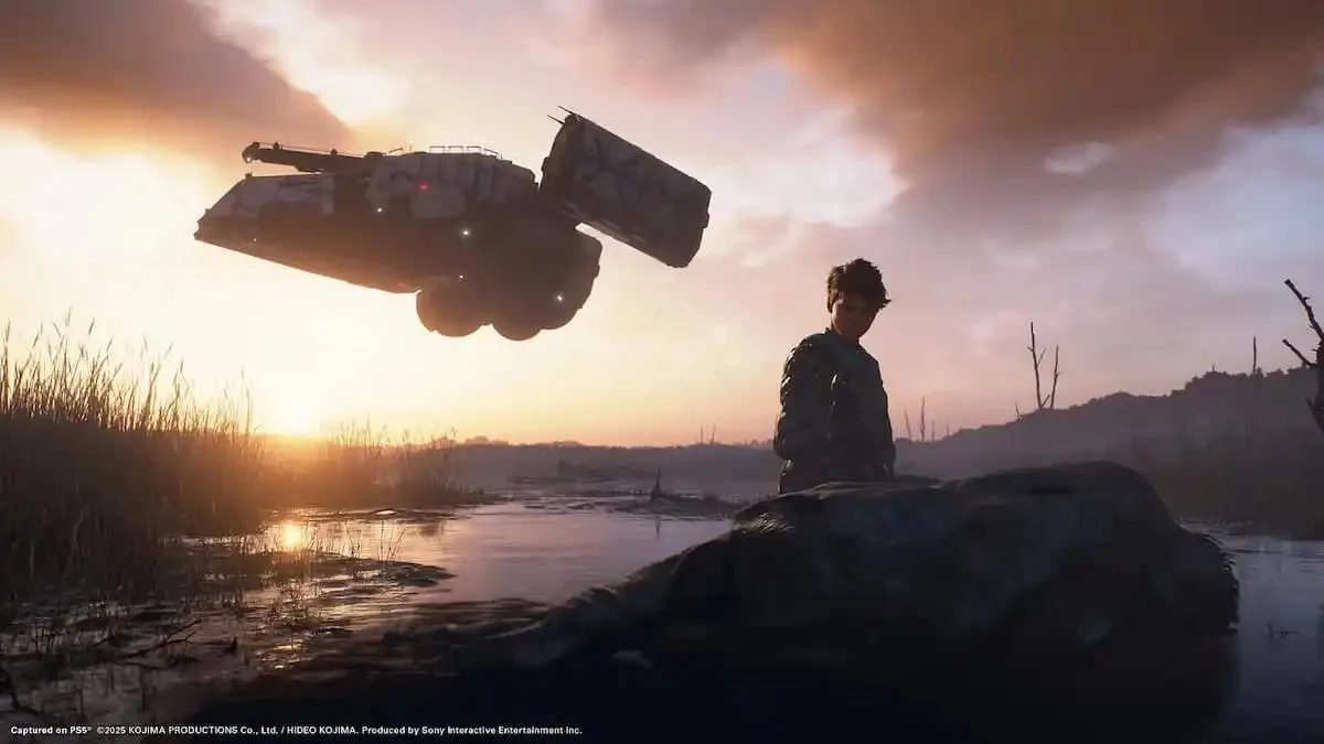 A dramatic image in Death Stranding 2.