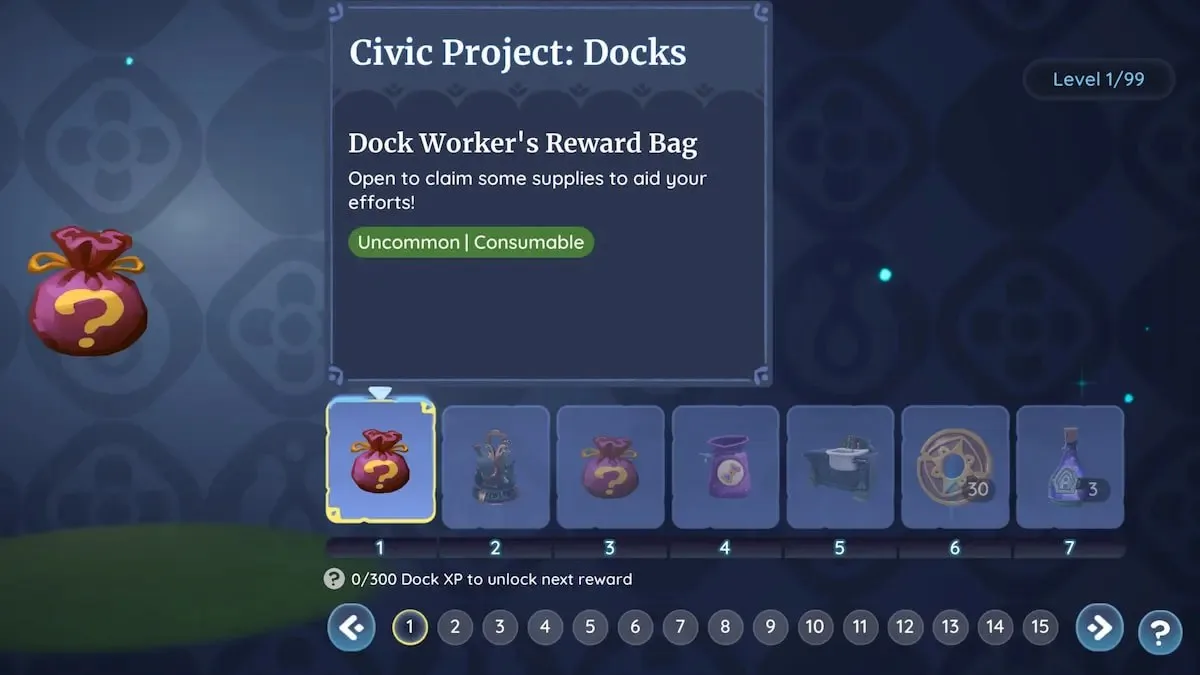 Civic Project: Docks rewards in Palia