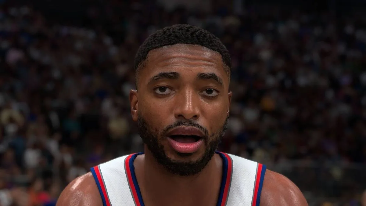 A basketball player looking astonished in NBA 2K27