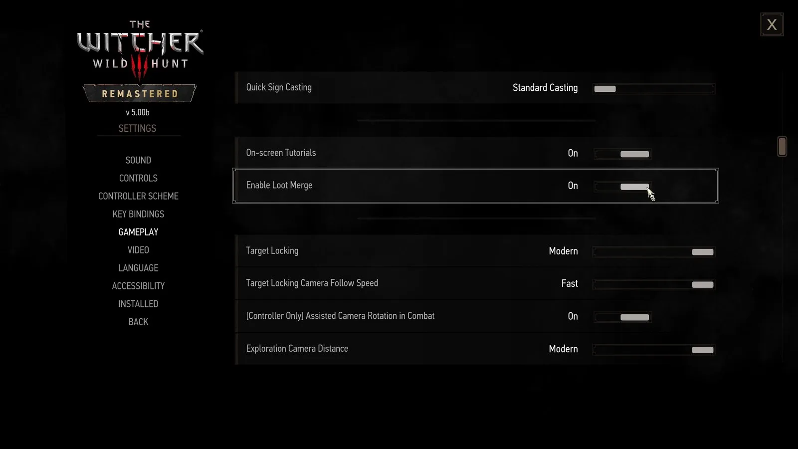 Witcher 3 Remastered settings