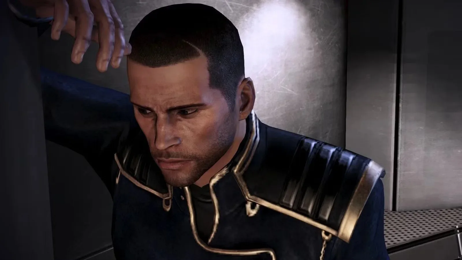 Mass Effect Shepard Sad.
