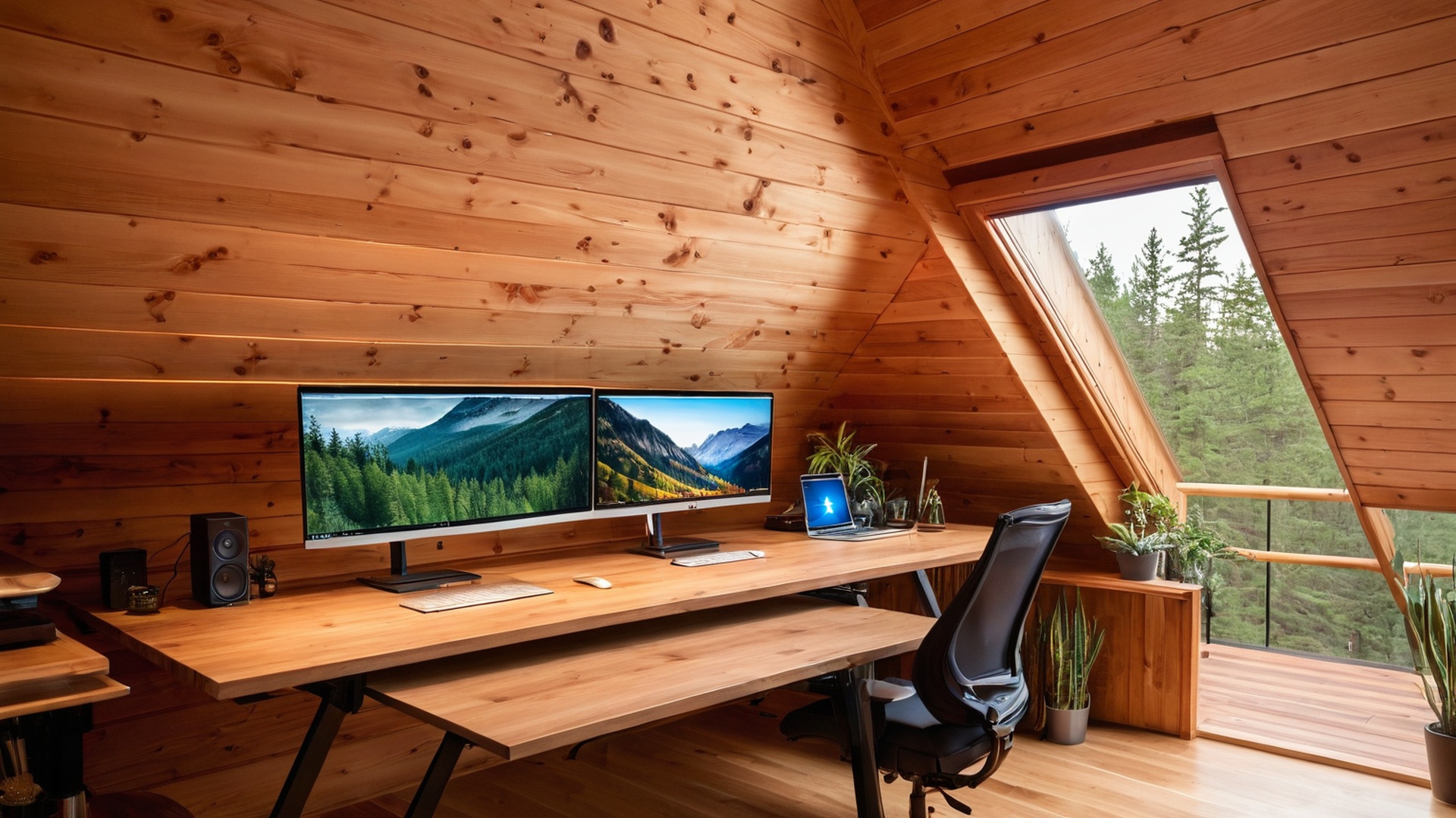Loft Asma Katlı Sıcak Ahşap Oyuncu Odası
