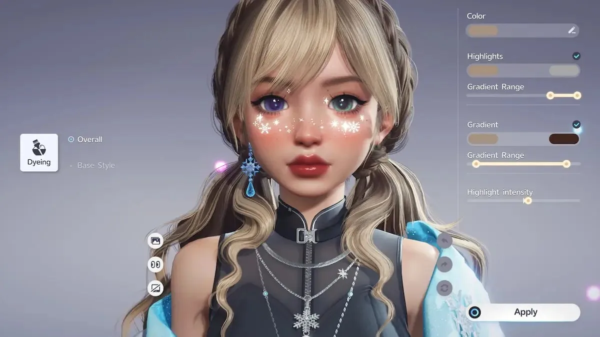 Changing hair color in aniimo