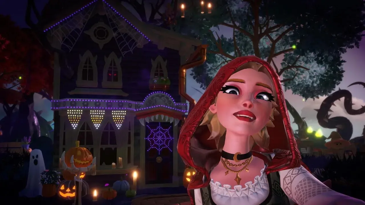 Haunted house in Disney Dreamlight Valley Haunted Floating Festival event
