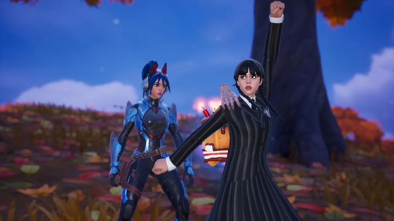 Wednesday dancing by Hope in Fortnite