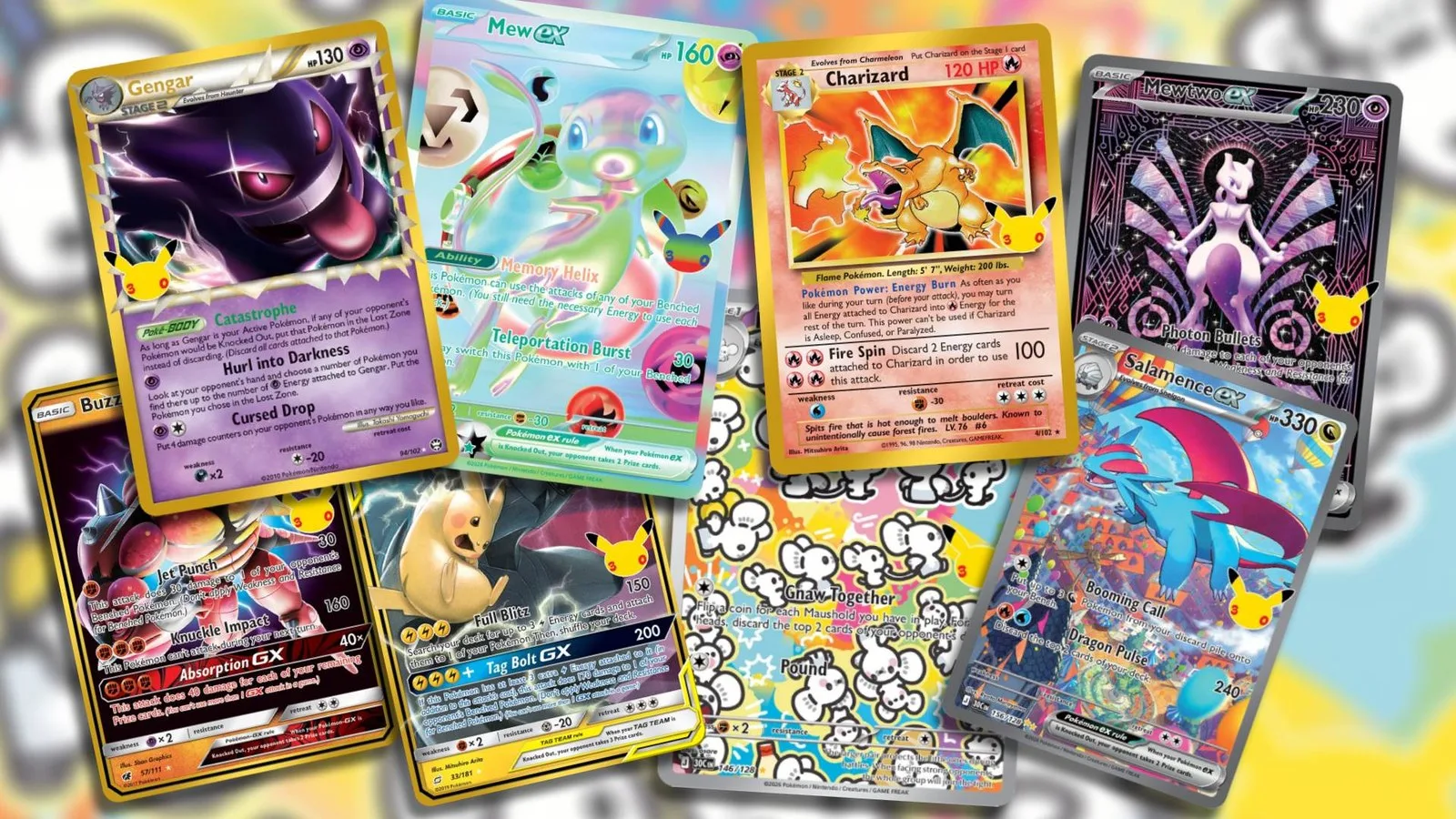 A selection of cards from 30th Celebration.