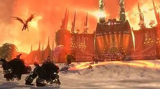 The single-player and multiplayer modes of Brütal Legend feature Stage Battles where players command armies to defend their concert stage while attacking others' stages.