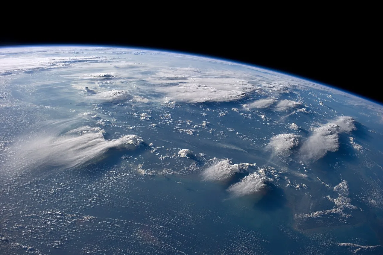 Cloudscape  over Borneo, taken by the International Space Station