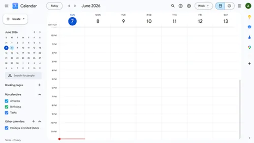 Google Calendar screenshot