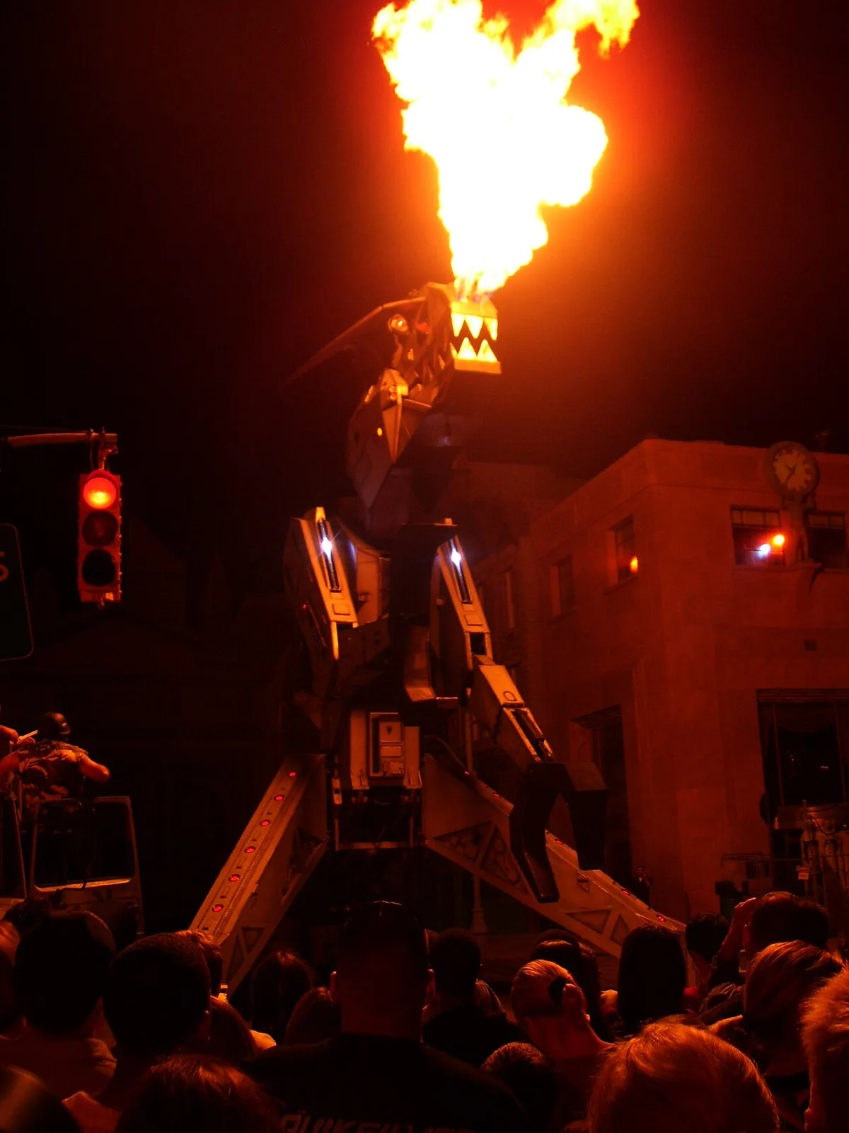 Robosaurus in a show from Halloween Horror Nights 16
