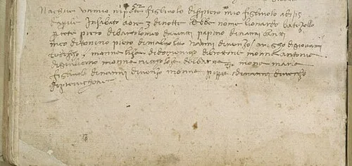 Leonardo da Vinci'nin vaftiz kaydı