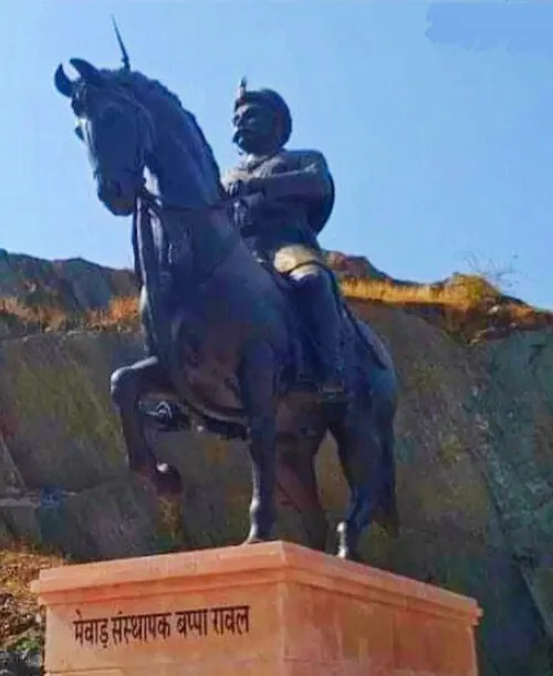Statue of Bappa Rawal at Mewar (r.728 CE–763 CE).
