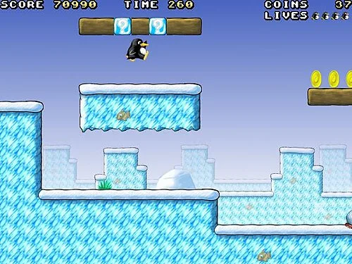 SuperTux is a platformer inspired by Super Mario Bros.