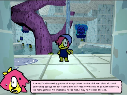 Anthology of the Killer, a game collection where the player controls a character named BB (pictured) to explore her surroundings.