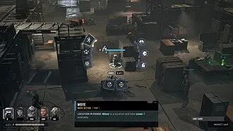 In this gameplay screenshot, the player's squad is fighting against droids of the Confederacy of Independent Systems.
